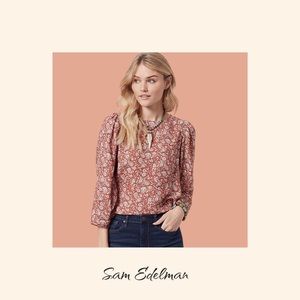 Sam Edelman Fall color Women's Clementine Puff Sleeve Floral Top